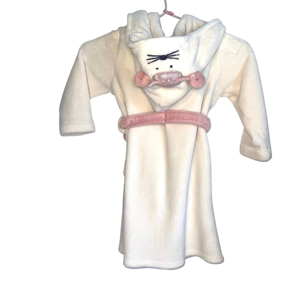Baby Gap Princess Mouse hooded fleece robe pockets & belt size 4 years Recycled